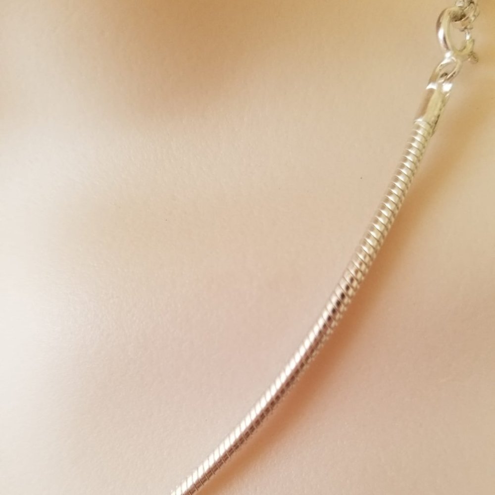 Solid 925 Sterling Silver 2mm 16" Snake Chain Spring Lock Clasp Necklace Fashion - Picture 3 of 6